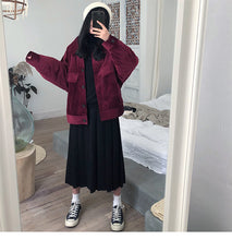 Load image into Gallery viewer, long Skirts Women High Waist pleated Skirt solid Color Skirt