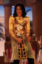 Load image into Gallery viewer, RARE MICHAEL JACKSON MJ Egypt Pharaoh Do You Remember The Time Set Unique Dance Outfit Wigs Halloween Costume Chritmas Show