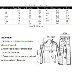 Men's Set Spring Autumn Men Sportswear 2 Piece Set Tracksuit Size L-5XL