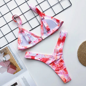 2020 Push Up Print Bandage Bathing Suit Brazilian