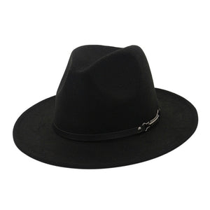 Men Women Vintage Wide Brim Hat with Belt Buckle Adjustable Outbacks Hats Cowboy Caps Free Shipping #A9