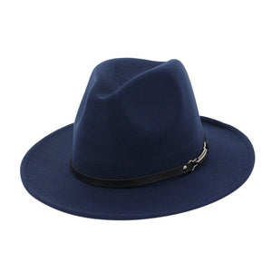 Men Women Vintage Wide Brim Hat with Belt Buckle Adjustable Outbacks Hats Cowboy Caps Free Shipping #A9