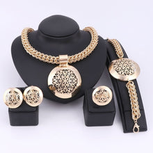 Load image into Gallery viewer, Jewelry Sets Fashion Nigerian Wedding African Beads Costume Necklace Bangle Earring Ring