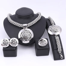 Load image into Gallery viewer, Jewelry Sets Fashion Nigerian Wedding African Beads Costume Necklace Bangle Earring Ring