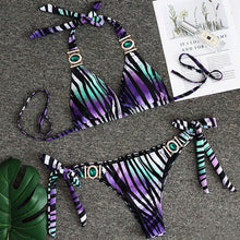 Load image into Gallery viewer, Rhinestone Crystal Diamond Metal Chain Luxury Aristocratic Swimming Suit