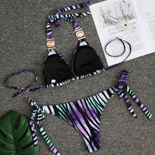 Load image into Gallery viewer, Rhinestone Crystal Diamond Metal Chain Luxury Aristocratic Swimming Suit