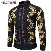 Load image into Gallery viewer, Men Fashion Casual Luxury Royal Court Long Sleeve Printed Shirts Men Dress