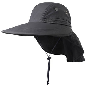 FURTALK Safari Sun Hat for Women Men Summer Hat with Neck Flap Female Waterproof Ponytail Hats UPF 50 Sun Protection Cap 2019