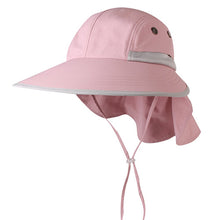 Load image into Gallery viewer, FURTALK Safari Sun Hat for Women Men Summer Hat with Neck Flap Female Waterproof Ponytail Hats UPF 50 Sun Protection Cap 2019