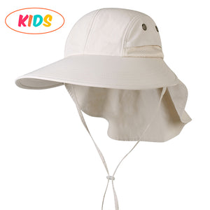 FURTALK Safari Sun Hat for Women Men Summer Hat with Neck Flap Female Waterproof Ponytail Hats UPF 50 Sun Protection Cap 2019