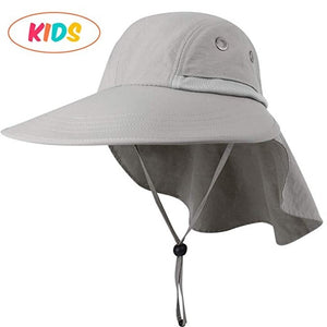 FURTALK Safari Sun Hat for Women Men Summer Hat with Neck Flap Female Waterproof Ponytail Hats UPF 50 Sun Protection Cap 2019