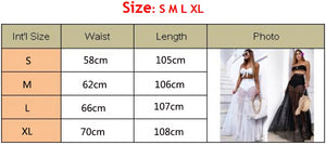 White Black Women Sexy Skirt High Waist Dot Skirts Summer Transparent Long Maxi Party Skirt With Waist Elastic