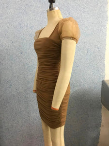 Summer Dress Women 2019 New Fashion Sexy Mesh Bandage Dress Designer Mini Celebrity Party Dress