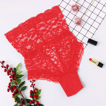 Load image into Gallery viewer, Women&#39;s Sexy Thongs Lace Transparent Panties Sexy Underwear Female Erotic Lingerie High Waist Briefs Sexy Panties