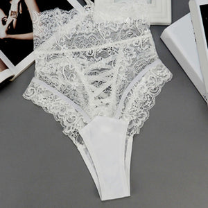 Women's Sexy Thongs Lace Transparent Panties Sexy Underwear Female Erotic Lingerie High Waist Briefs Sexy Panties