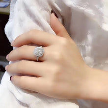 Load image into Gallery viewer, AEAW 1.0ct Cushion Cut Natural Real Diamond Ring Solid 18K White Gold Engagement Ring,Fantacy Wedding Ring