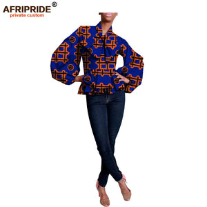 2019 african clothing for women ankara coat jacket dashiki tops print shirt with big bow plus size crop top AFRIPRIDE A1822001