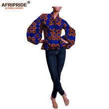 Load image into Gallery viewer, 2019 african clothing for women ankara coat jacket dashiki tops print shirt with big bow plus size crop top AFRIPRIDE A1822001