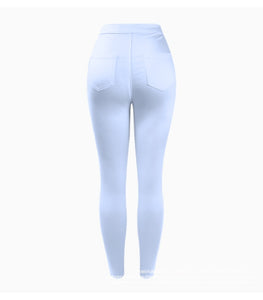 Women High Waist Basic Casual Stretch Slim Stretch  Denim Jean