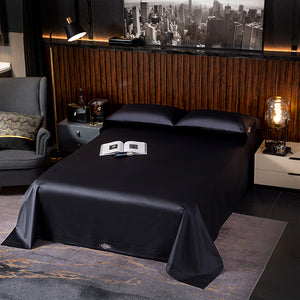 Black egyptian cotton Bedding sets Queen King size Embroidery Bed Duvet cover Bed sheets/fitted sheet linen set hotel bed set