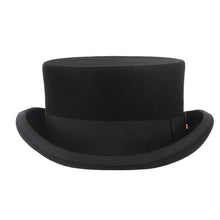 Load image into Gallery viewer, GEMVIE 11cm 100% Wool Felt Top Hat For Men/Women New Cylinder Hat Topper Mad Hatter Party Costume Fedora Derby Magician Hat