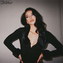 Load image into Gallery viewer, Black stretch Slim  knitting crop top woman Soft fur collar design shirt top coat