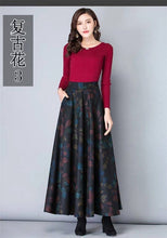 Load image into Gallery viewer, Vintage A-Line High Waist Woolen Skirts 2019 Autumn Winter Fashion Women&#39;s Wool Maxi Skirts Female Casual Long Streetwear
