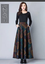 Load image into Gallery viewer, Vintage A-Line High Waist Woolen Skirts 2019 Autumn Winter Fashion Women&#39;s Wool Maxi Skirts Female Casual Long Streetwear