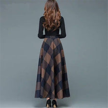 Load image into Gallery viewer, Vintage A-Line High Waist Woolen Skirts 2019 Autumn Winter Fashion Women&#39;s Wool Maxi Skirts Female Casual Long Streetwear