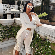 Load image into Gallery viewer, Summer New Fashion Sexy Women&#39;s Pants Set Top and Perspective Pants 2 Two Piece Club Celebrity Evening Party Set