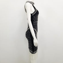 Load image into Gallery viewer, Wholesale 2020 New woman&#39;s dress Black and White Beading Backless Sexy celebrity cocktail party bandage dress