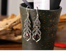 Load image into Gallery viewer, Sterling Silver Natural Vintage Gemstone Drop Earrings For Women
