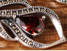 Load image into Gallery viewer, Sterling Silver Natural Vintage Gemstone Drop Earrings For Women