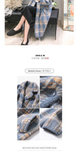 Load image into Gallery viewer, Elegant plaid women fashion woolen coats casual turn-down collar warm outwear