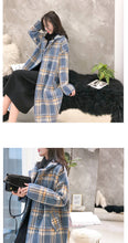 Load image into Gallery viewer, Elegant plaid women fashion woolen coats casual turn-down collar warm outwear