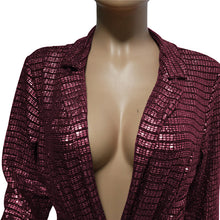 Load image into Gallery viewer, ANJAMANOR Sparkly Sequin Women 2 Piece Set Winter Long Sleeve Blazer and Short Pants Matching Sets Sexy Club Outfits D52-BZ63