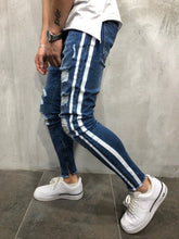 Load image into Gallery viewer, Men Stylish Ripped Jeans Pants Biker Skinny Slim Straight Frayed Denim Trousers New Fashion skinny jeans men Clothes