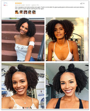 Load image into Gallery viewer, 4B 4C Afro Kinky Curly Clip In Human Hair Extensions Brazilian Remy Hair 100% Human Hair Natural Black Clip Ins Bundle Dolago