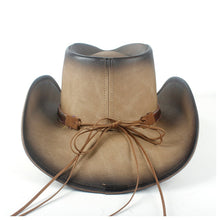 Load image into Gallery viewer, New Fashion Western Cowboy Hat For Women Men Leather Sombrero Hombre Jazz Caps