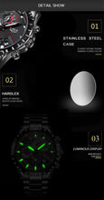 Load image into Gallery viewer, Men Watches Top Luxury Brand Fashion Sport Waterproof Chronograph Stainless Steel Wristwatch