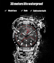 Load image into Gallery viewer, Men Watches Top Luxury Brand Fashion Sport Waterproof Chronograph Stainless Steel Wristwatch