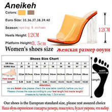 Load image into Gallery viewer, Aneikeh New Women Sandals PVC Jelly Crystal Heel Transparent Women Sexy Clear High Heels Summer Sandals Pumps Shoes Size 41 42