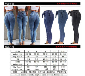 High Waist Jeans Slim Fit Stretched Denim Jeans For Women