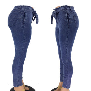 High Waist Jeans Slim Fit Stretched Denim Jeans For Women