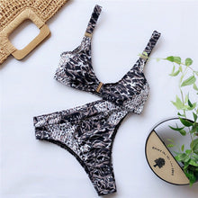 Load image into Gallery viewer, Women High Waist Bikini Swimsuit Swimwear Female Bandeau Thong Brazilian Bikini Set