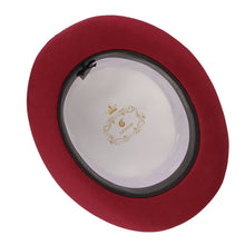 Load image into Gallery viewer, GEMVIE 13cm 100% Wool Felt Red Top Hat Cylinder Hat for Men Women Topper Mad Hatter Party Costume Fedora Derby Magician Hat