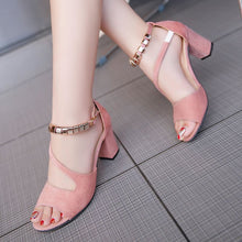 Load image into Gallery viewer, Women Casual Shallow Peep Toe High heels Wedding Party Shoes