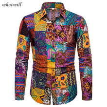 Load image into Gallery viewer, African shirts men fitness robe printed African Print Fashion Dress Shirt