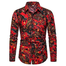 Load image into Gallery viewer, African shirts men fitness robe printed African Print Fashion Dress Shirt