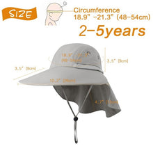 Load image into Gallery viewer, FURTALK Summer Sun Hat with Neck Flap Women Men Wide Brim Waterproof UPF 50+ UV Protection Visor Hat Hiking Ponytail Safari Hats